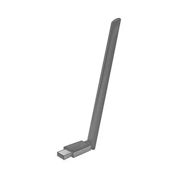 Illustration of USB adapter Illustrazione stock