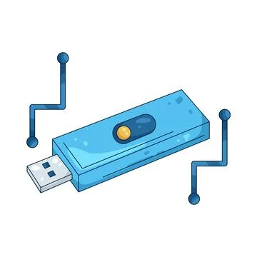 Illustration of USB Illustrazione stock