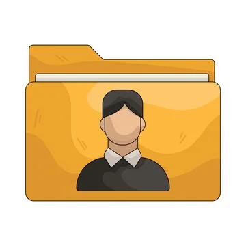 Illustration of user folder Stock Illustration