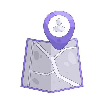 Illustration of User location 스톡 일러스트