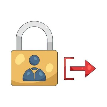 Illustration of User logout Stock Illustration