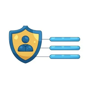 Illustration of User protection 스톡 일러스트