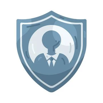 Illustration of user shield 스톡 일러스트