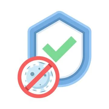 Illustration of using antivirus software for virus protection 스톡 일러스트