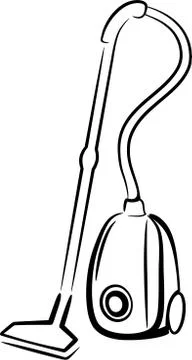 Illustration with a vacuum cleaner Stock Illustration