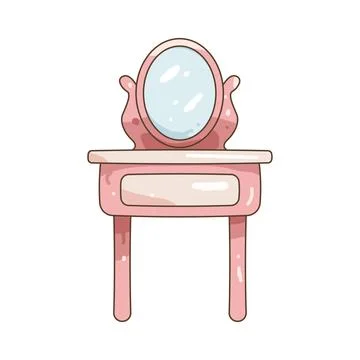 Illustration of vanity table Stock Illustration