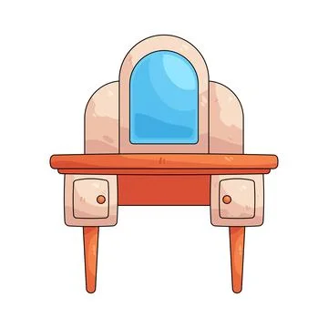 Illustration of vanity table Stock Illustration
