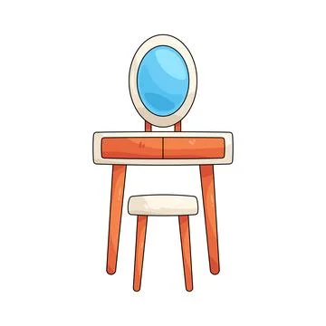Illustration of vanity table Stock Illustration