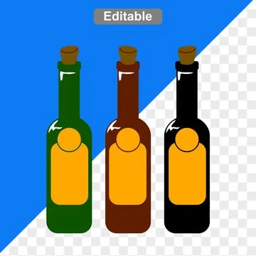 Illustration various bottles Stock Illustration