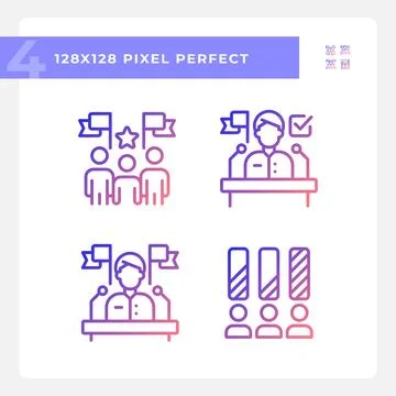 Illustration of various gradient voting icons Stock-Illustration