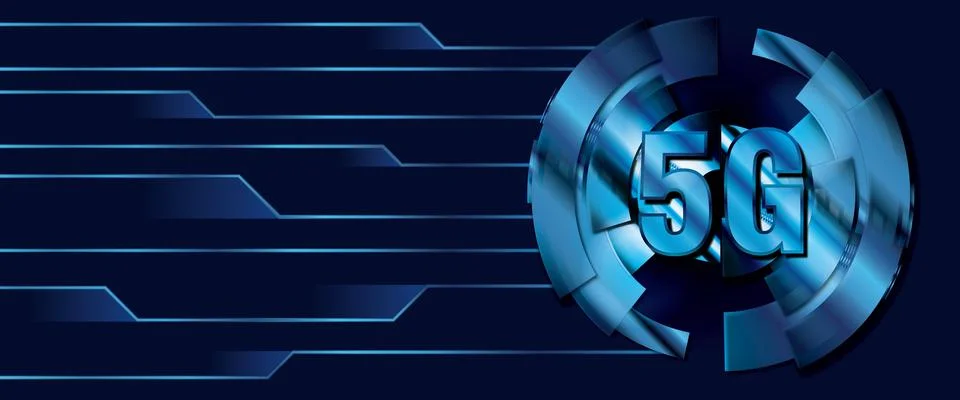 Illustration Vector of 5G System Technology Background Stock Illustration