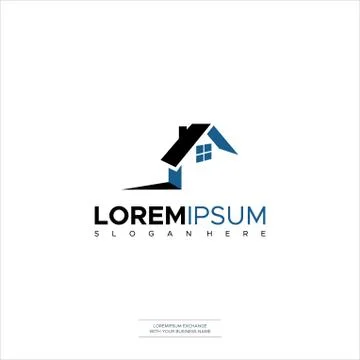 Illustration Vector Abstract house hands logo design template. Premium real e Stock Illustration