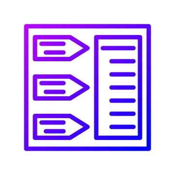 Illustration vector and bussines plan gradient icon perfect. Stock Illustration