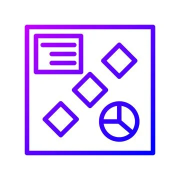 Illustration vector and bussines plan gradient icon perfect. Stock-Illustration