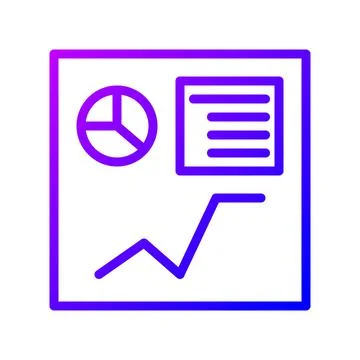 Illustration vector and bussines plan gradient icon perfect. Stock Illustration