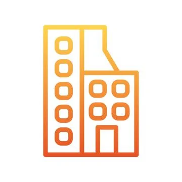 Illustration vector and logo Building gradient line style icon perfect. Ilustración de archivo