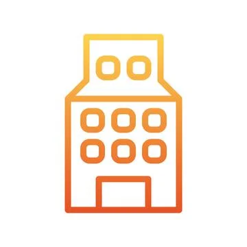 Illustration vector and logo Building gradient line style icon perfect. Ilustración de archivo