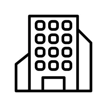 Illustration vector and logo Building gradient line style icon perfect. Ilustración de archivo