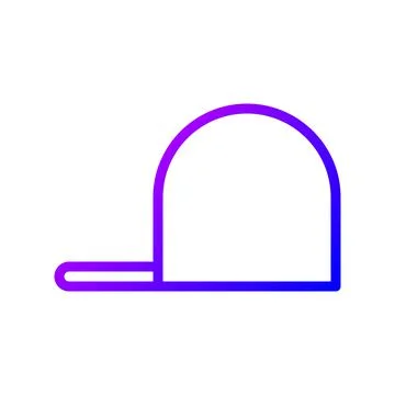 Illustration vector and logo hat gradient line style icon perfect. Illustrazione stock