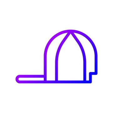 Illustration vector and logo hat gradient line style icon perfect. Stock Illustration