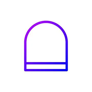 Illustration vector and logo hat gradient line style icon perfect. Illustrazione stock