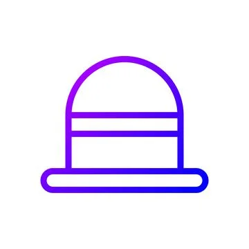 Illustration vector and logo hat gradient line style icon perfect. Stock Illustration