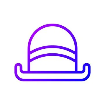 Illustration vector and logo hat gradient line style icon perfect. Stock Illustration