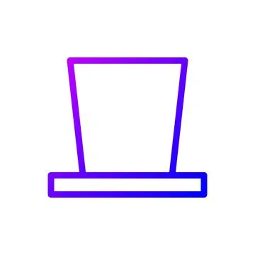 Illustration vector and logo hat gradient line style icon perfect. Stock Illustration