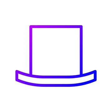 Illustration vector and logo hat gradient line style icon perfect. イラスト素材
