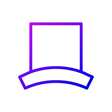 Illustration vector and logo hat gradient line style icon perfect. 스톡 일러스트