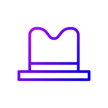 Illustration vector and logo hat gradient line style icon perfect. Illustrazione stock