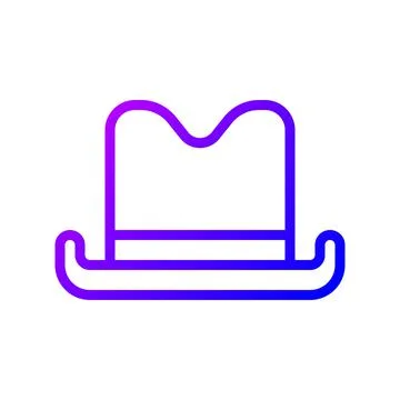 Illustration vector and logo hat gradient line style icon perfect. Stockillustratie