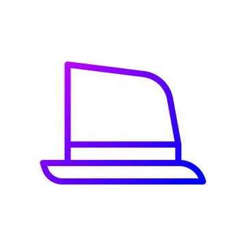 Illustration vector and logo hat gradient line style icon perfect. Stock Illustration