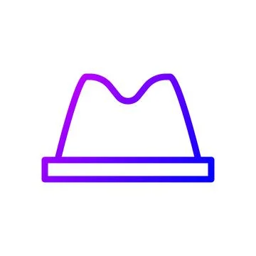 Illustration vector and logo hat gradient line style icon perfect. Illustrazione stock
