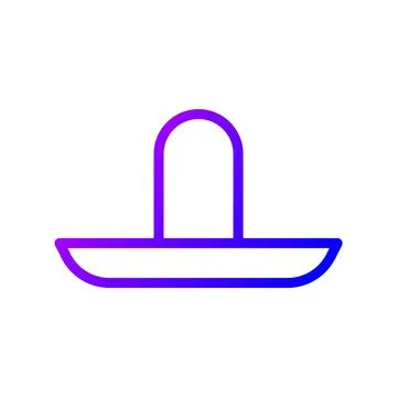Illustration vector and logo hat gradient line style icon perfect. Stockillustratie