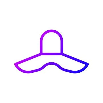 Illustration vector and logo hat gradient line style icon perfect. Illustrazione stock