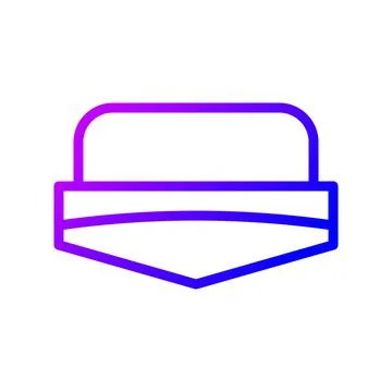 Illustration vector and logo hat gradient line style icon perfect. Stock Illustration
