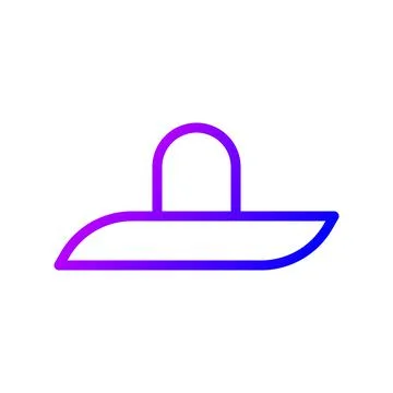 Illustration vector and logo hat gradient line style icon perfect. Stock Illustration