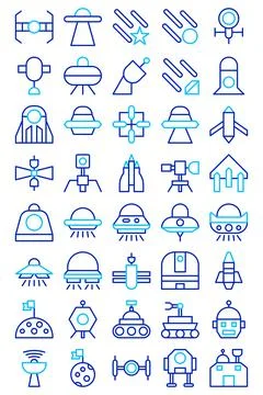 Illustration vector and logo icon Ufo style. Icon sign from modern collection Stock Illustration