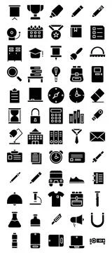 Illustration vector and logo icon School style. Icon sign from modern collect Stock Illustration