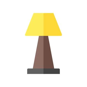 Illustration vector and logo lamp flat style icon perfect. Stock-Illustration