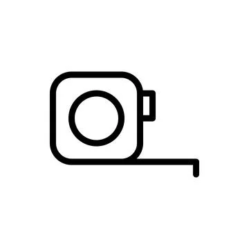 Illustration vector and logo measuring tape outlines style icon perfect. Stock Illustration
