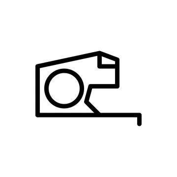 Illustration vector and logo measuring tape outlines style icon perfect. Stock Illustration