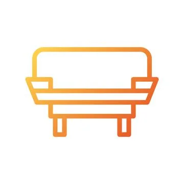 Illustration vector and logo sofa gradient style icon perfect. 库存插图