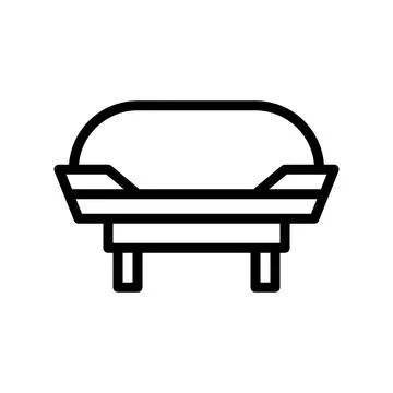 Illustration vector and logo sofa outlines style icon perfect. Stock Illustration