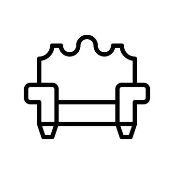 Illustration vector and logo sofa outlines style icon perfect. Stock Illustration