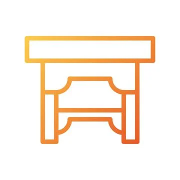 Illustration vector and logo table gradient style icon perfect. Stock Illustration