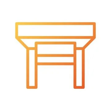 Illustration vector and logo table gradient style icon perfect. Stock Illustration