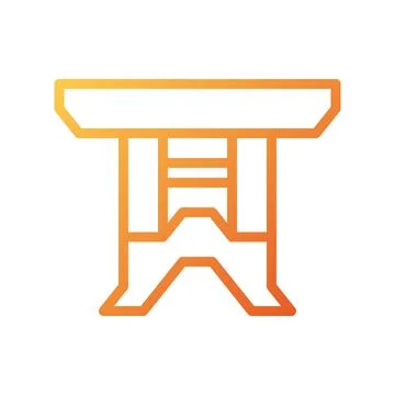 Illustration vector and logo table gradient style icon perfect. Illustrazione stock