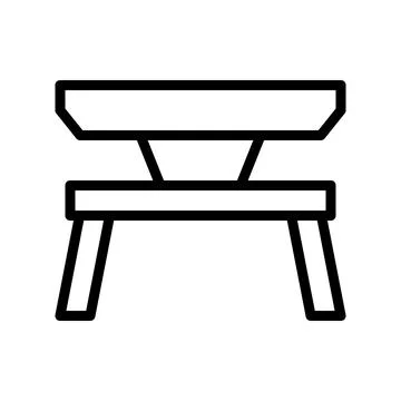 Illustration vector and logo table gradient style icon perfect. Stock Illustration